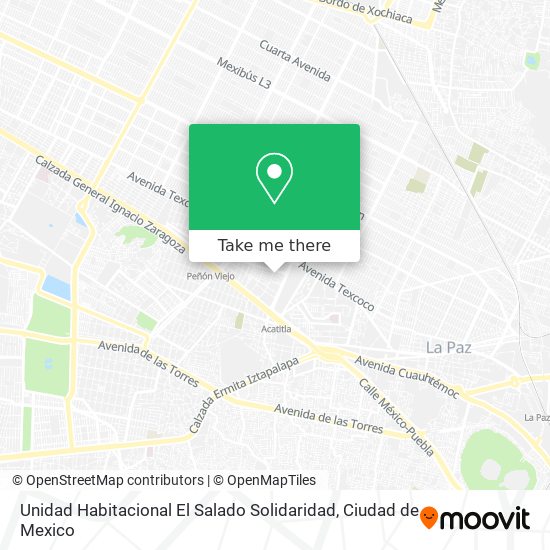 Mapa de Unidad Habitacional El Salado Solidaridad