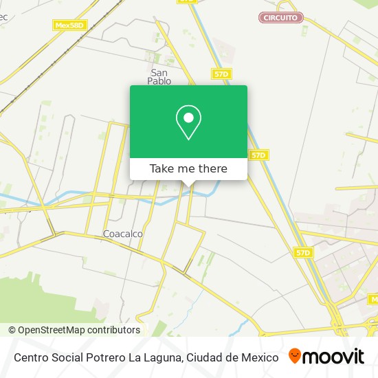 Centro Social Potrero La Laguna map