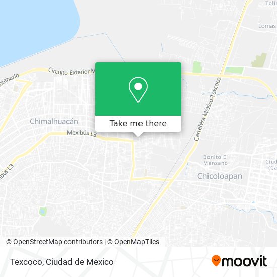 Mapa de Texcoco