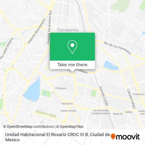 Unidad Habitacional El Rosario CROC III B map