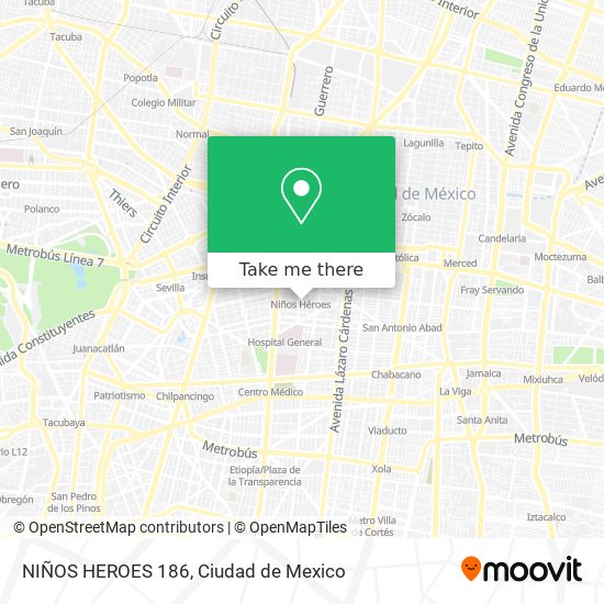 Mapa de NIÑOS HEROES 186