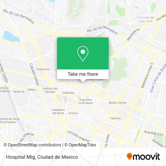Mapa de Hospital Mig