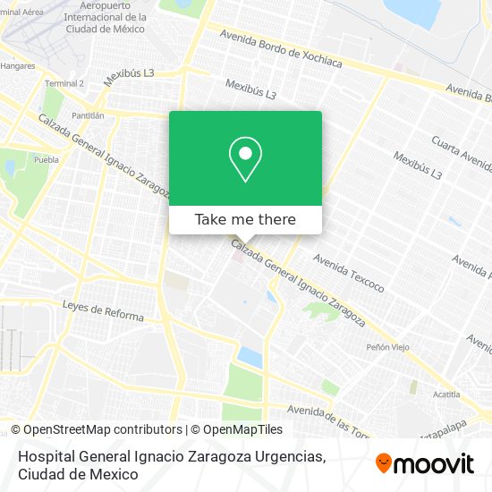 Hospital General Ignacio Zaragoza Urgencias map