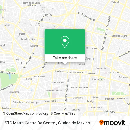 STC Metro Centro De Control map