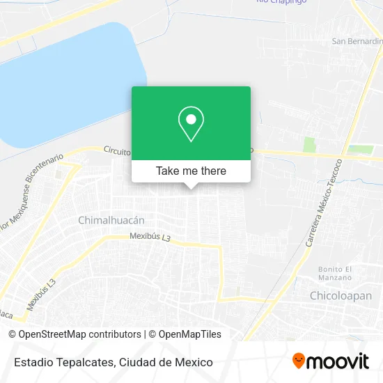 Estadio Tepalcates map