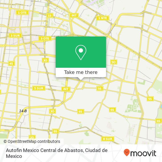 Autofin Mexico Central de Abastos map