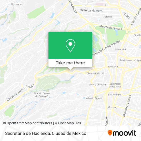 Secretaría de Hacienda map