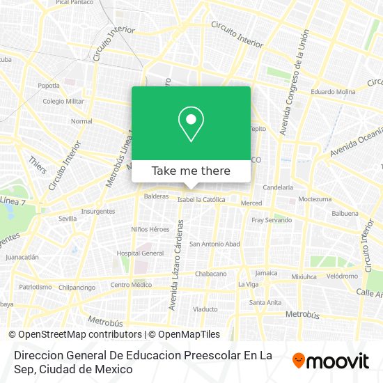 Direccion General De Educacion Preescolar En La Sep map
