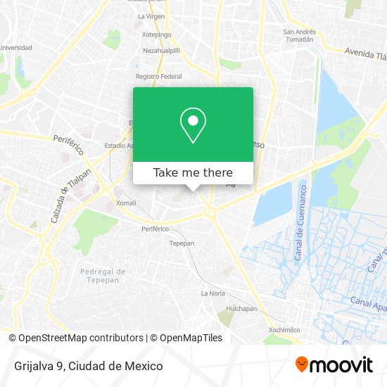 How to get to Grijalva 9 in Coyoacán by Bus?