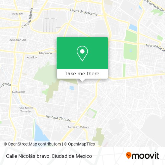 Mapa de Calle Nicolás bravo