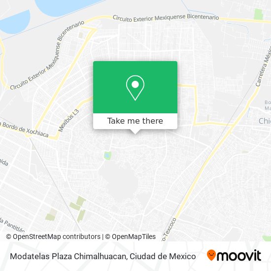 Mapa de Modatelas Plaza Chimalhuacan