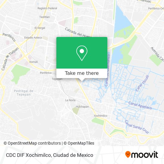 Mapa de CDC DIF Xochimilco