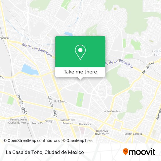 La Casa de Toño map