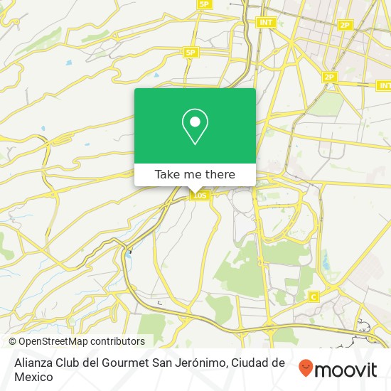 Alianza Club del Gourmet San Jerónimo map