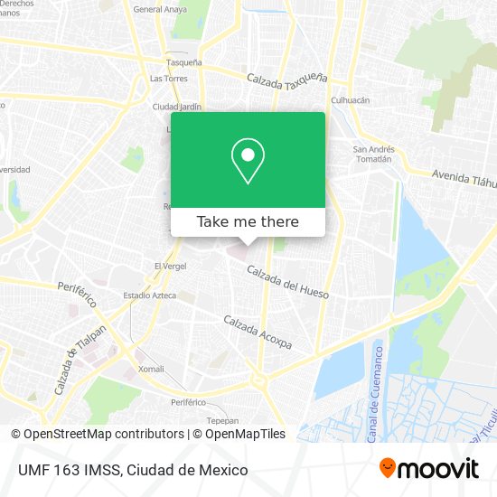 UMF 163 IMSS map