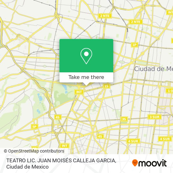 Mapa de TEATRO LIC. JUAN MOISÉS CALLEJA GARCIA