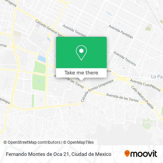 Fernando Montes de Oca 21 map