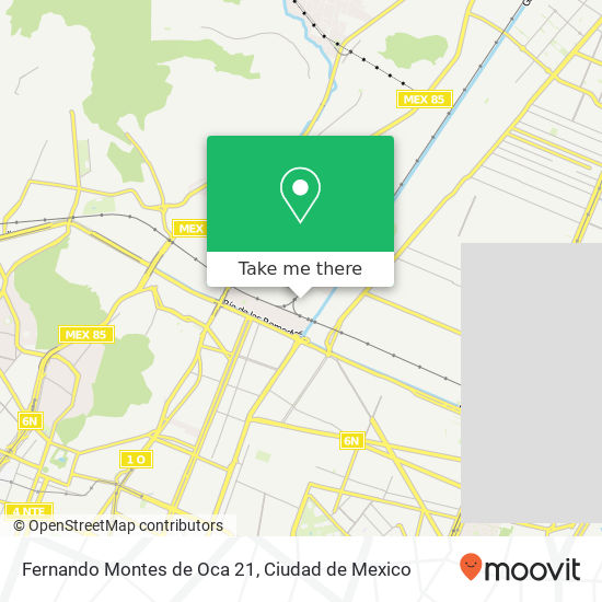 Fernando Montes de Oca 21 map