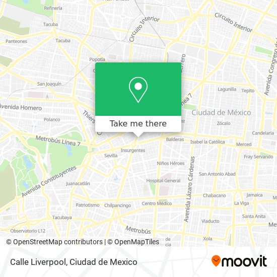 Calle Liverpool map