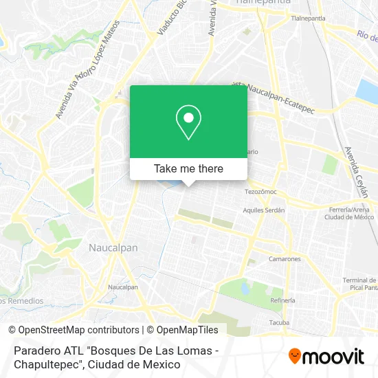 Paradero ATL "Bosques De Las Lomas - Chapultepec" map