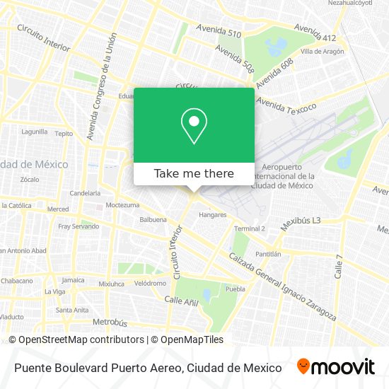 Mapa de Puente Boulevard Puerto Aereo