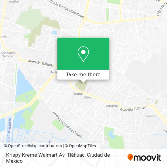 Krispy Kreme Walmart Av. Tláhuac map