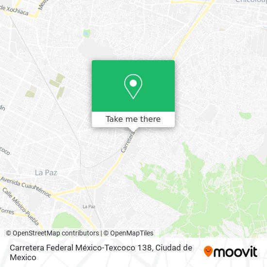 Mapa de Carretera Federal México-Texcoco 138