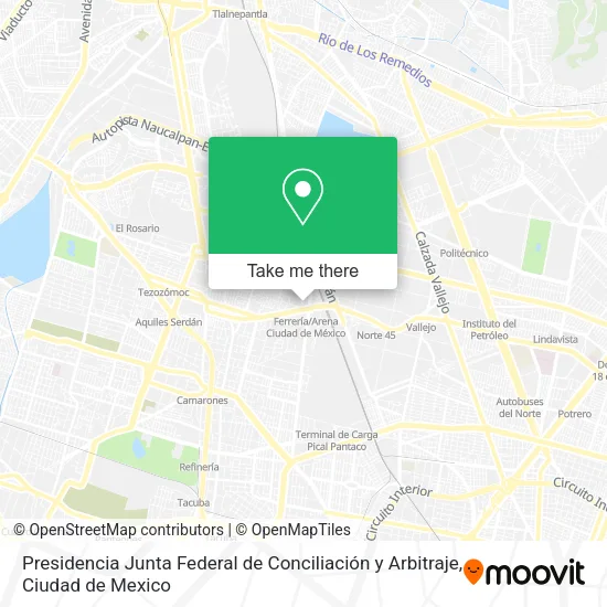 Mapa de Presidencia Junta Federal de Conciliación y Arbitraje