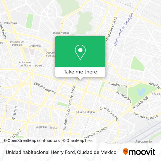 Unidad habitacional Henry Ford map