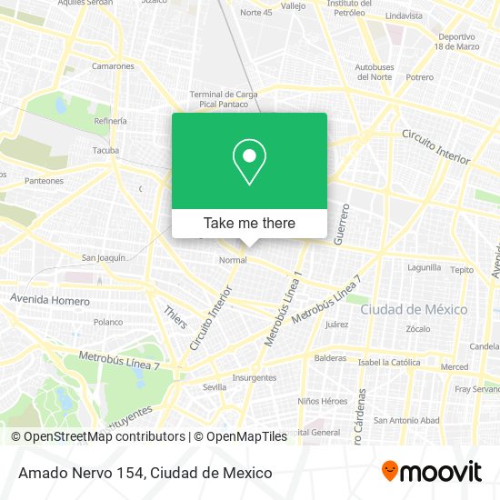 Amado Nervo 154 map