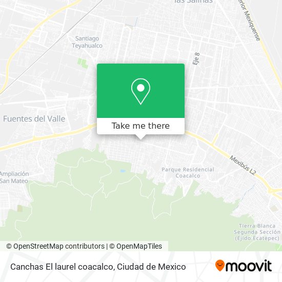 Mapa de Canchas El laurel coacalco