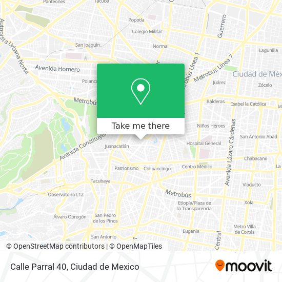 Mapa de Calle Parral 40