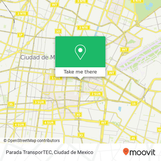 Parada TransporTEC map