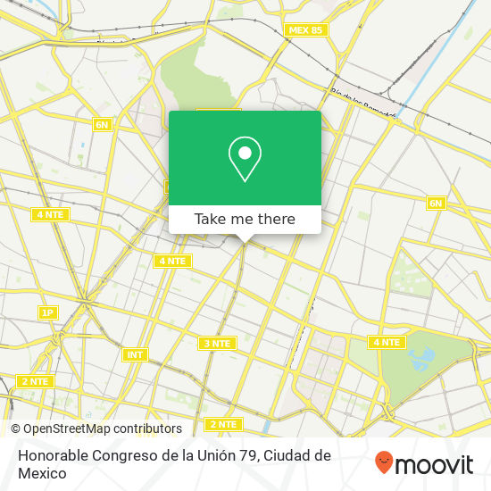 Honorable Congreso de la Unión 79 map