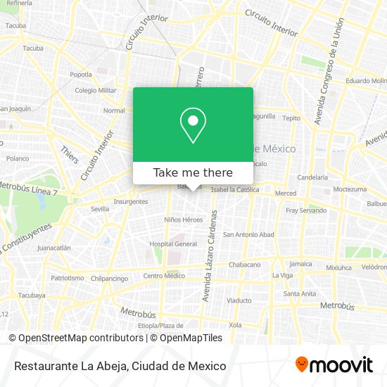 Restaurante La Abeja map
