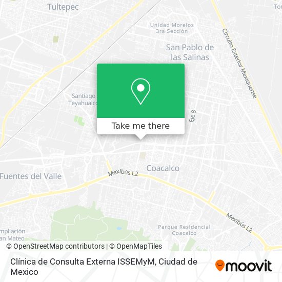 Clínica de Consulta Externa ISSEMyM map