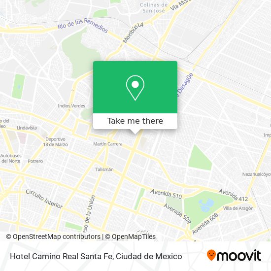 Hotel Camino Real Santa Fe map