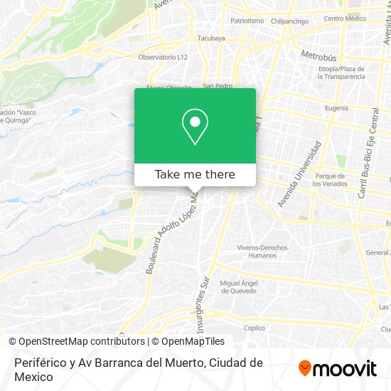 Periférico y Av Barranca del Muerto map