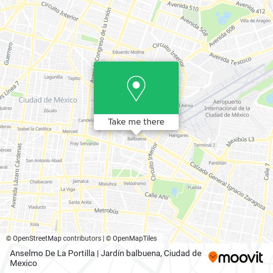 Anselmo De La Portilla | Jardín balbuena map