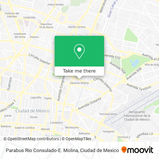 Parabus Rio Consulado-E. Molina map