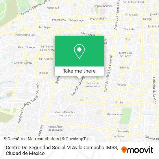 Centro De Seguridad Social M Avila Camacho IMSS map