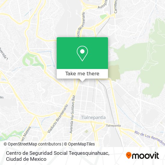 Mapa de Centro de Seguridad Social Tequesquinahuac