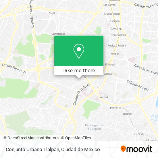 Conjunto Urbano Tlalpan map