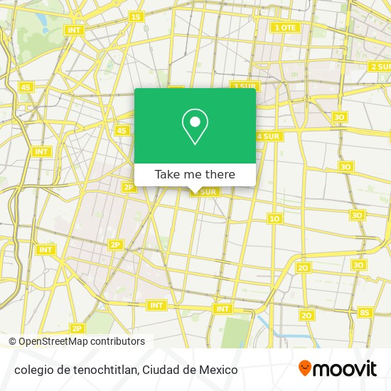 colegio de tenochtitlan map