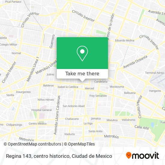 Regina 143, centro historico map