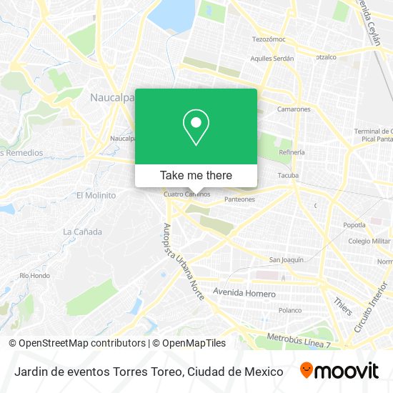 Jardin de eventos Torres Toreo map