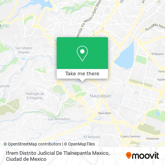 Ifrem Distrito Judicial De Tlalnepantla Mexico map