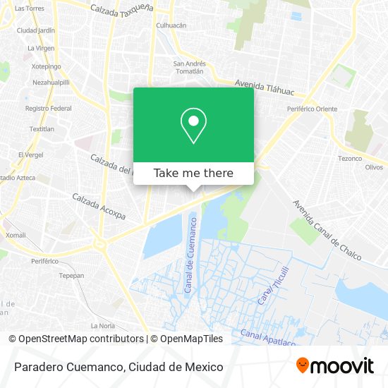 Paradero Cuemanco map