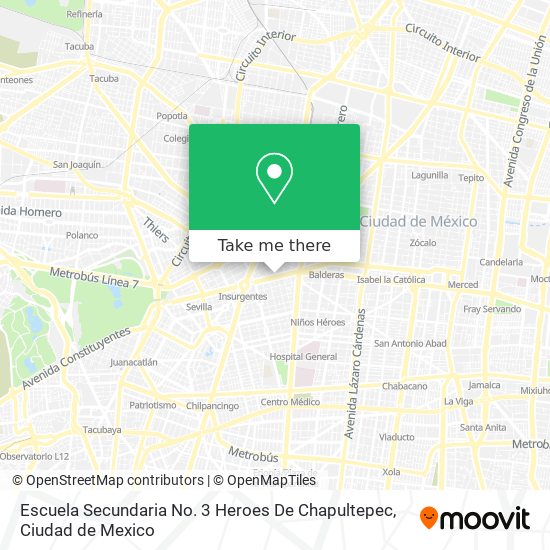 Escuela Secundaria No. 3 Heroes De Chapultepec map