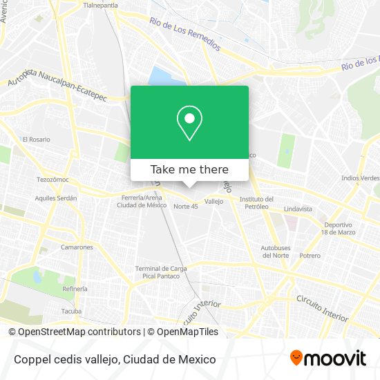 Mapa de Coppel cedis vallejo